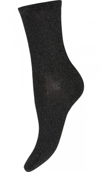 Decoy glimmerstrømper, viskose, sort, str. 37-41