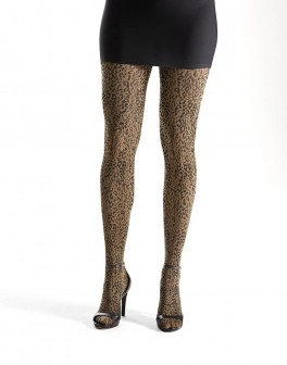 Decoy Strømpebukser Med Leopard Print, 70 Denier, Str. XL