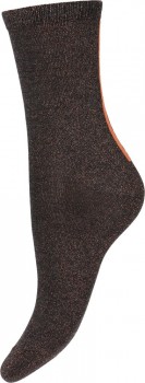 Decoy glimmerstrømper, viskose, brun, str. 37-41