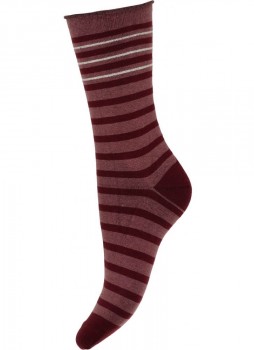 Burdeaux Decoy Damestrømper Med Glitter Og Striber - Str. 37-41