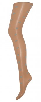 DECOY tights flowers 19den - Golden str. 3XL