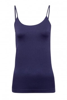 Decoy top med smalle stropper, dame, blå, str. large