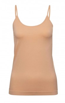 Decoy top med smalle stropper, nude, str. XL