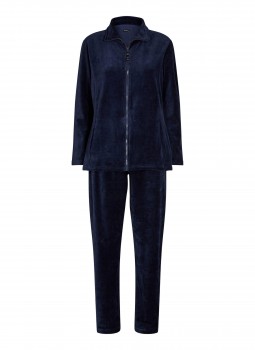 Velour Hjemmesæt fra Decoy, Navy blå str. X-Large