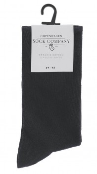 Sorte CPH Socks Comp. komfort- og diabetes strømper, bomuld - Str. 47-50