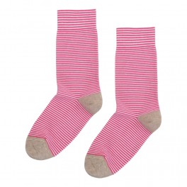 Bomulds Strømpe fra CPH Sock Company - Pink Striber str. 36-39