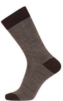Egtved Twin Sock Uldstrømper Brun Str. 45-48
