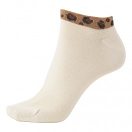 Korte ankelstrømper fra Socks CPH - Beige Leopard 