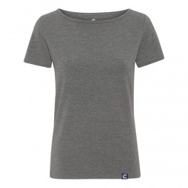 T-shirt i merinould, dame, Coastland of Denmark, grå, str. Small