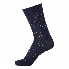 Herrestrømper med prikker, navy, CPH Sock Company