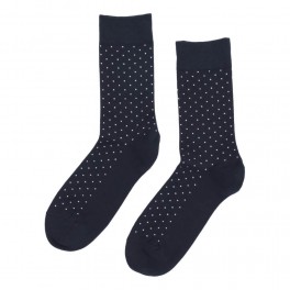 Herrestrømper med prikker, navy, CPH Sock Company, str. 45-48