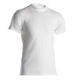 Hvid Dovre t-shirt med rund hals