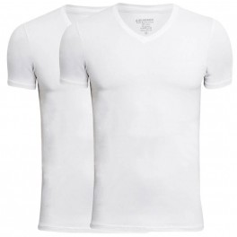 JBS Bambus T-Shirts 2-Pak Hvid V Hals Str. XL
