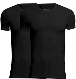 JBS Bambus T-Shirts 2-Pak Rund Hals - Sort, Str. Large
