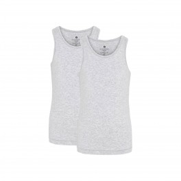 JBS of Denmark - 2-pak bambus singlet til piger - Lysegrå str. 5/6 år