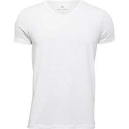 JBS of Denmark Herre Bamboo T-shirt V-neck Hvid 