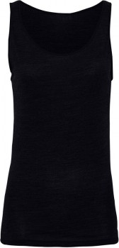 JBS of Denmark top wide strap i uld, bambus & silke, sort - Str. XL