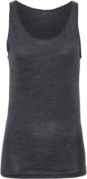 JBS of Denmark top wide strap i uld, bambus & silke, mørkegrå melange - Large