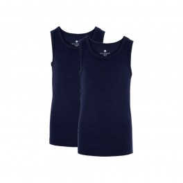 JBS of Denmark - 2-pak bambus singlet til drenge - Navy, str. 7/8 år