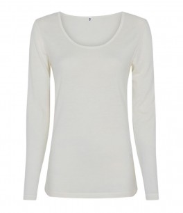 Langærmet uld T-shirt til damer, JBS of Denmark, ivory, str. medium