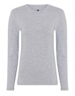 Langærmet bambus t-shirt, dame, JBS of Denmark, grå, str. 2XL