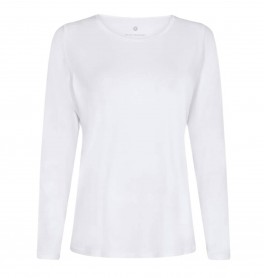 Langærmet bambus t-shirt, dame, JBS of Denmark, hvid, str. 2XL