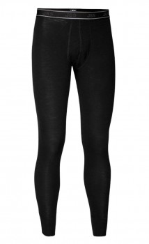 Lange underbukser i 100% merino uld til mænd, JBS, sort, str. large