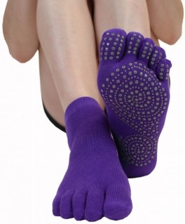 Skridsikre Tåstømper ToeToe Yoga & Pilates Trainer Lilla Str. 36-39