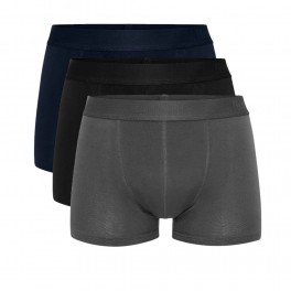 Resteröds - 3-pak Bambus Trunks - Blå, Sort, Grå - Str. X-Large