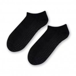 Korte sokker med skridsikker sål, sort, str. 35-37
