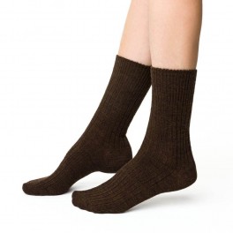 Uldsokker, Alpaca - Mørk Brun str. 35-37 