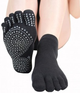 ToeToe Yoga & Pilates Anti-Slip Sole Trainer Sort Str. 44-47