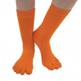 ToeToe Essential Tåstrømper Mid-Calf OrangeStr. 35-46