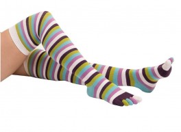 ToeToe Essential Over Knee Stribede, Twilight - str. 35-46