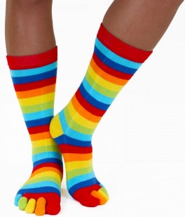 ToeToe Toesocks Essential Mid-Calf Rainbow str. 35-46