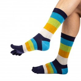 ToeToe Essential tåsokker med striber til mænd, str. 41-48