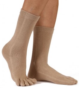 ToeToe Essential Mid-Calf Tåstrømper Brun Str. 35-46