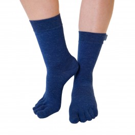 Blå ToeToe Uldstrømper Med Adskilte Tæer Str. 36-39