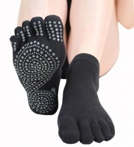 ToeToe Anti-Slip Yoga & Pilates Ankel-Tåsokker Sort