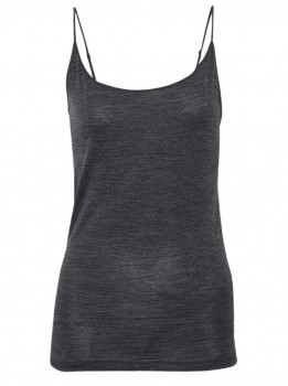 Uld top med smalle stropper, damer, JBS of Denmark, mørkegrå, str. medium