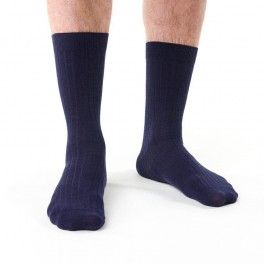 Merino Uldsokker, Fine-Knit - Navy str. 41-43