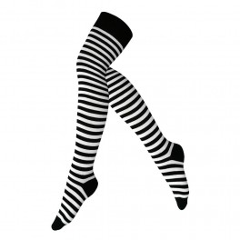Lady Over-Knee Strømper Med Striber - Str. 36-41