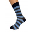JBS sokker med blå og grå striber - Str. 40-47