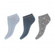 3-pak Decoy Sneaker Sock Bamboo - Dot & blomst