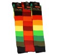 3 par stribede knæstrømper "Rainbow" - Str. 39-42