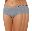 3-Pak Maxi Brief Trusser, Grå Melange, Str. Small