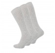 3 par lysegrå knælange uldsokker, str. 43-46