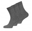 3 par mørkegrå uldsokker uden topelsatik, str. 43-46