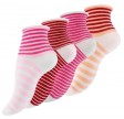 4 Par Strømper Med Rullekant Berry Stripes - Str. 35-38