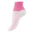 4 Par Strømper Med Rullekant Berry Stripes